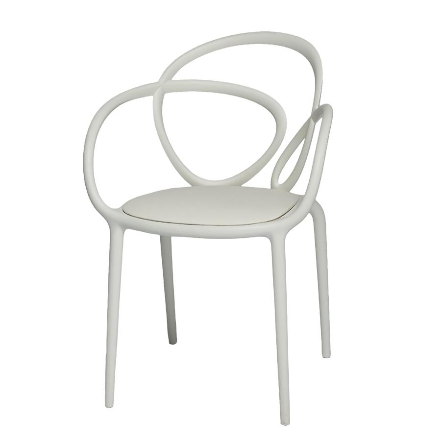 QEEBOO set de 2 chaises LOOP CHAIR avec coussin (Blanc - Polypropylène)