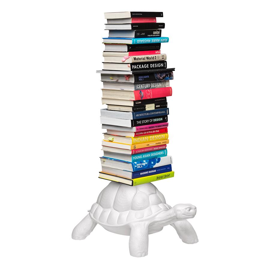 QEEBOO bibliothèque verticale TURTLE CARRY BOOKCASE (Blanc - Polyéthylène)