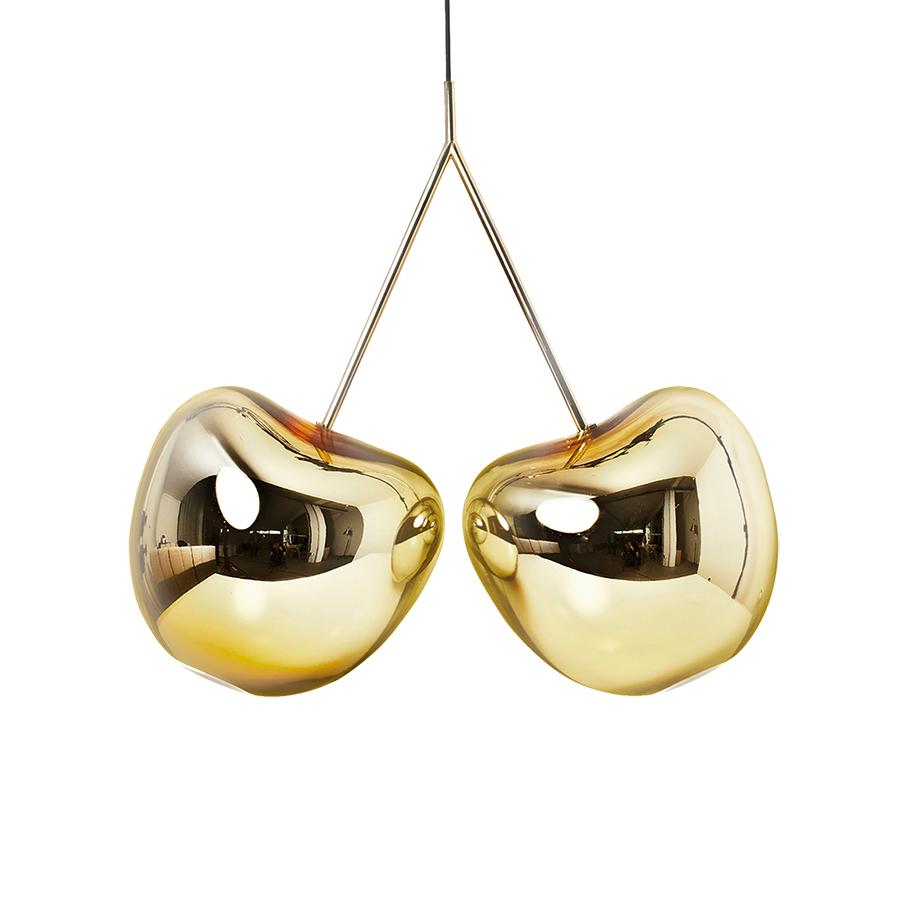 QEEBOO lampe à suspension CHERRY LAMP METAL FINISH (Or - Polyéthylène et métal)