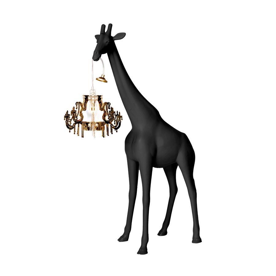 QEEBOO lampadaire GIRAFFE IN LOVE XS (Noir - Polyéthylène)