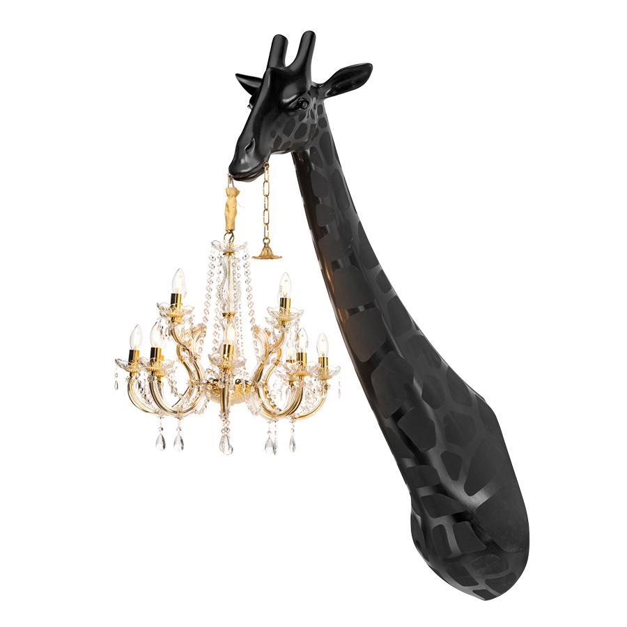 QEEBOO lampe murale GIRAFFE IN LOVE WALL (Noir - Polyéthylène)