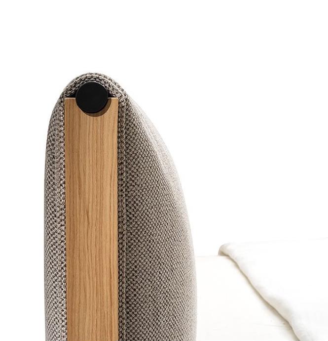 ZANOTTA double bed RICORDI 1862/1 with a single net for a mattress size 170 x 200 cm