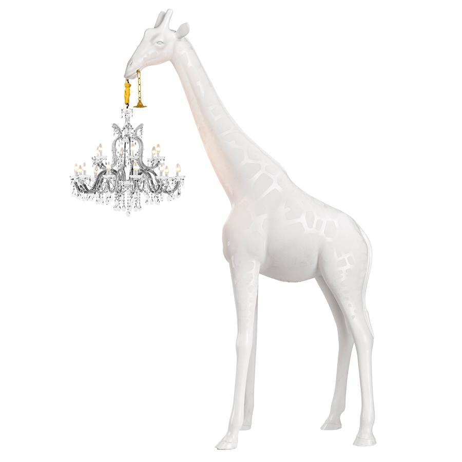 QEEBOO lampadaire GIRAFFE IN LOVE INDOOR H 400 cm (Blanc - Fiberglass)