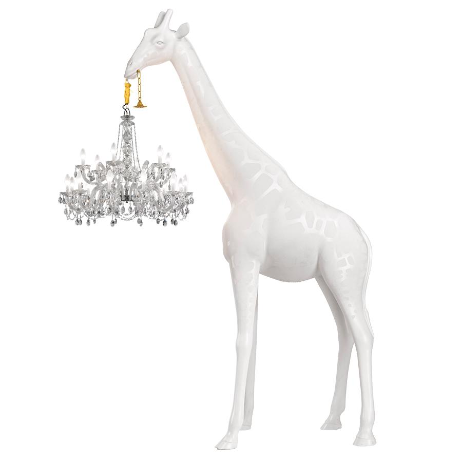 QEEBOO lampadaire GIRAFFE IN LOVE OUTDOOR M H 400 cm (Blanc - Fiberglass)