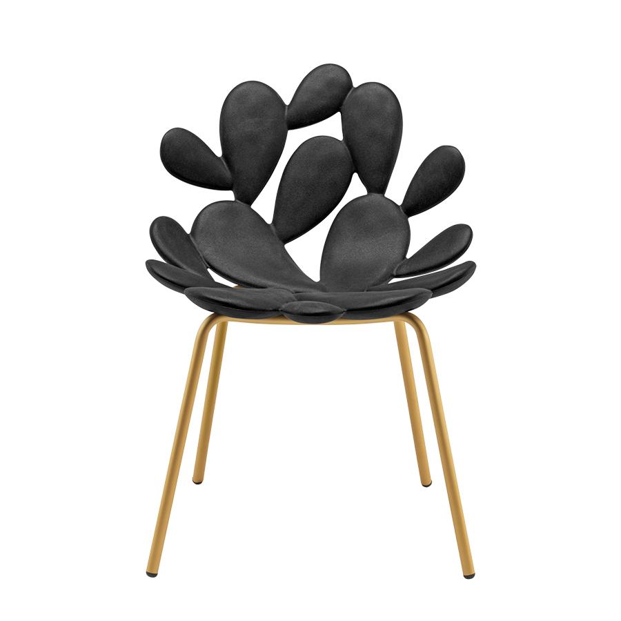 QEEBOO set de 2 chaises pour l'extérieur FILICUDI CHAIR (Noir - Polyéthylène et laiton)