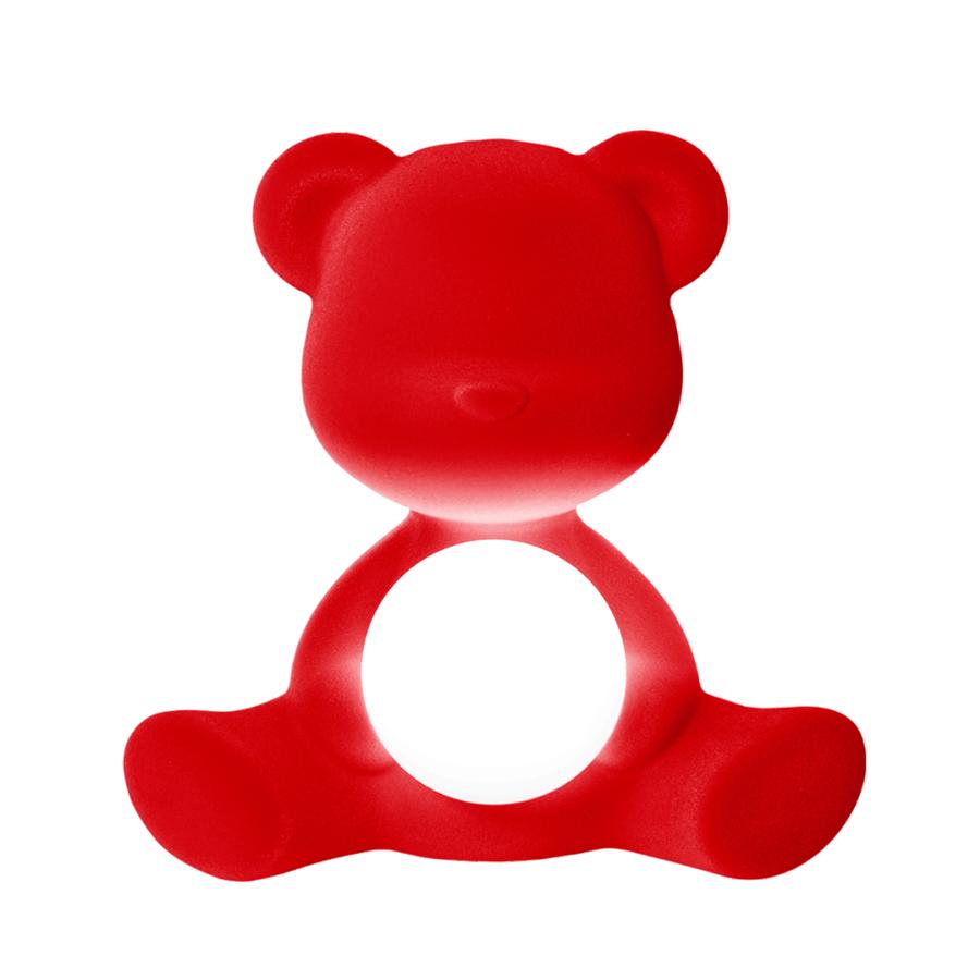 QEEBOO lampe de table TEDDY GIRL VELVET FINISH (Rouge - Polyéthylène et velours)