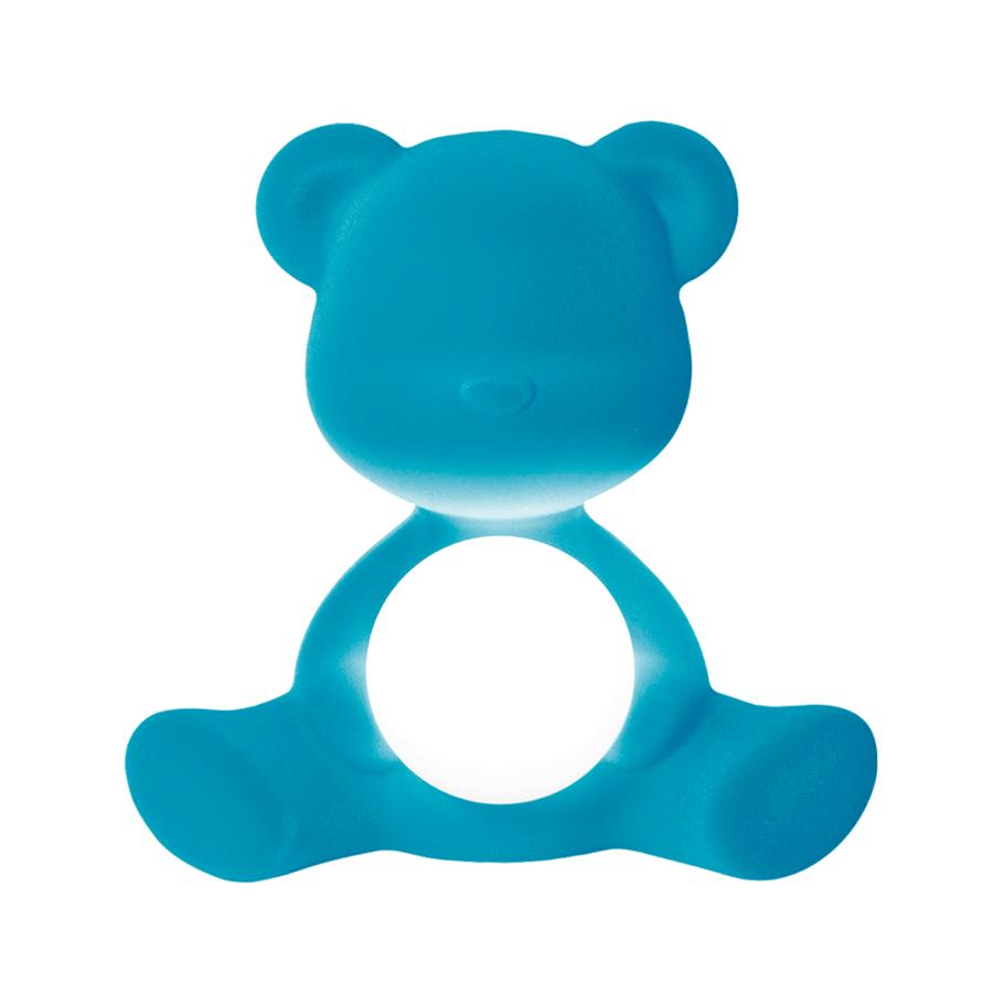QEEBOO lampe de table TEDDY GIRL VELVET FINISH (Bleu - Polyéthylène et velours)