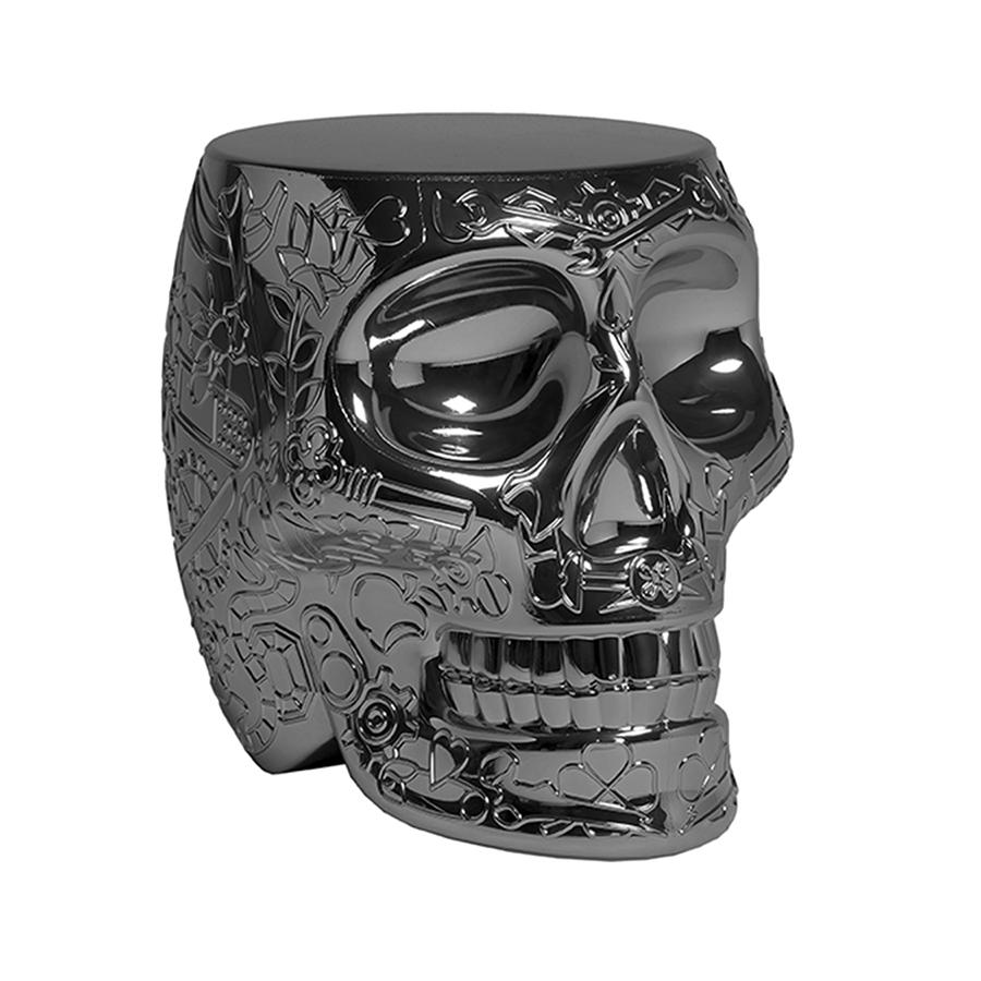 QEEBOO MEXICO STOOL AND SIDE TABLE METAL FINISH