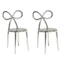 QEEBOO set de 2 chaises RIBBON CHAIR METAL FINISH
