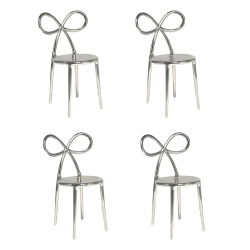 QEEBOO set de 4 chaises RIBBON CHAIR METAL FINISH