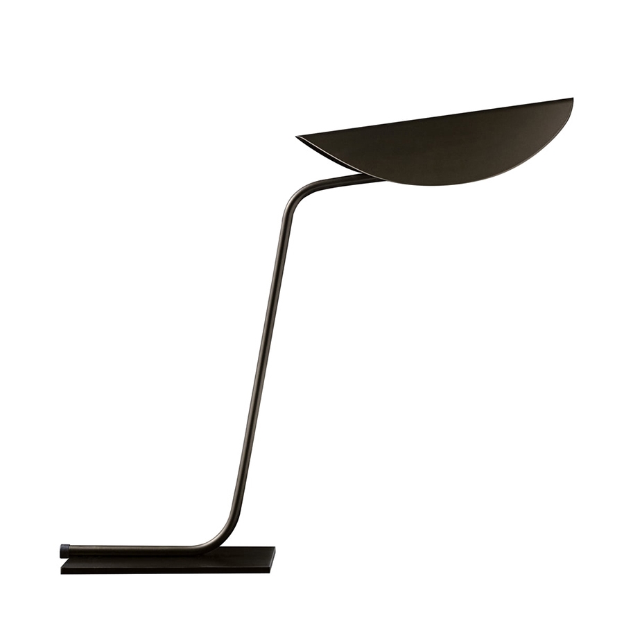 OLUCE lampe de table PLUME (Bronze anodique - Métal verni)