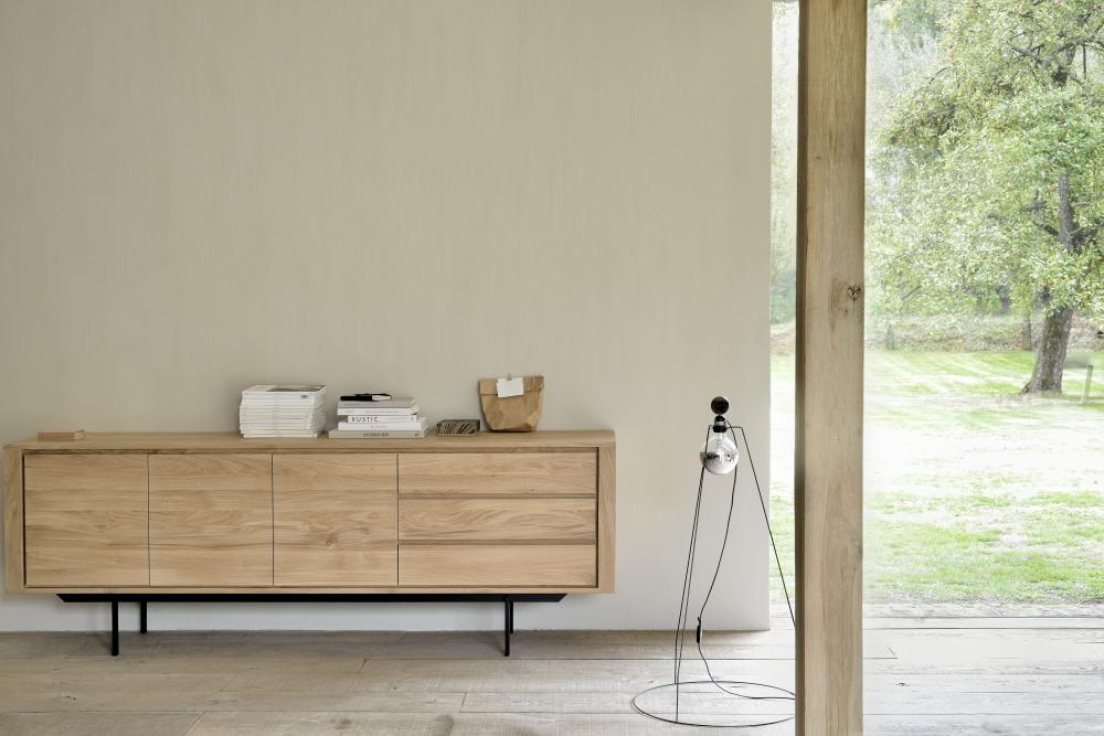 ETHNICRAFT sideboard SHADOW with 3 doors and 3 drawers