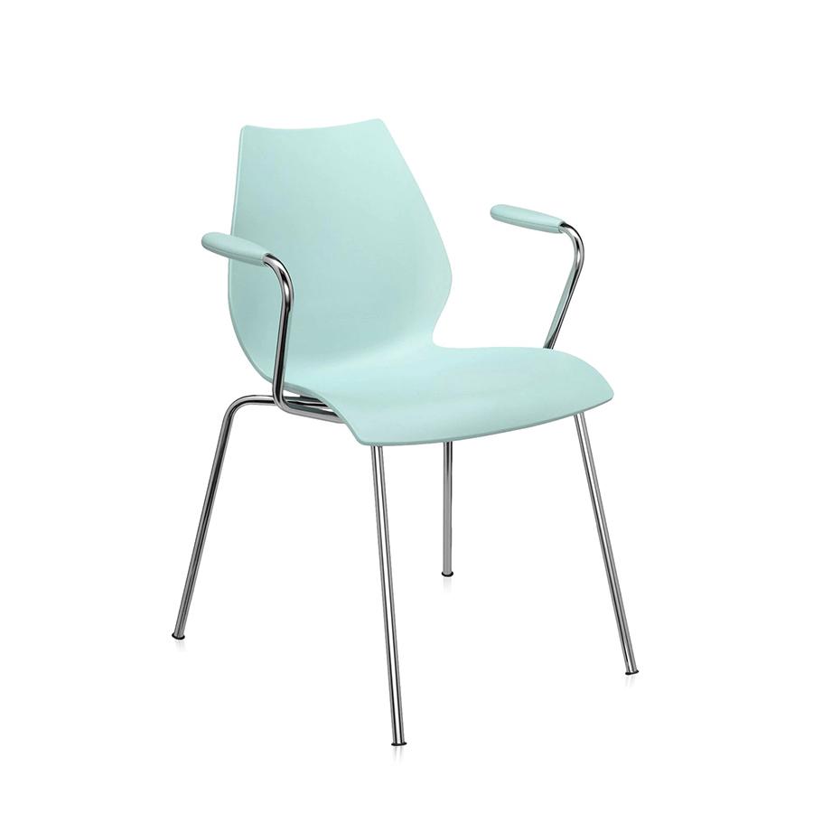 KARTELL set de 2 chaises avec accoudoirs MAUI (Bleu clair - Polypropylène coloré dans la masse)