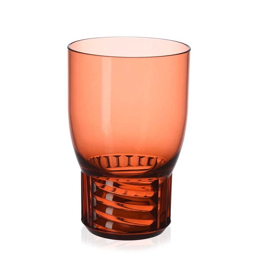 KARTELL set de 4 verres TRAMA (H 13 cm / Rosé - Technopolymère thermoplastique transparent)