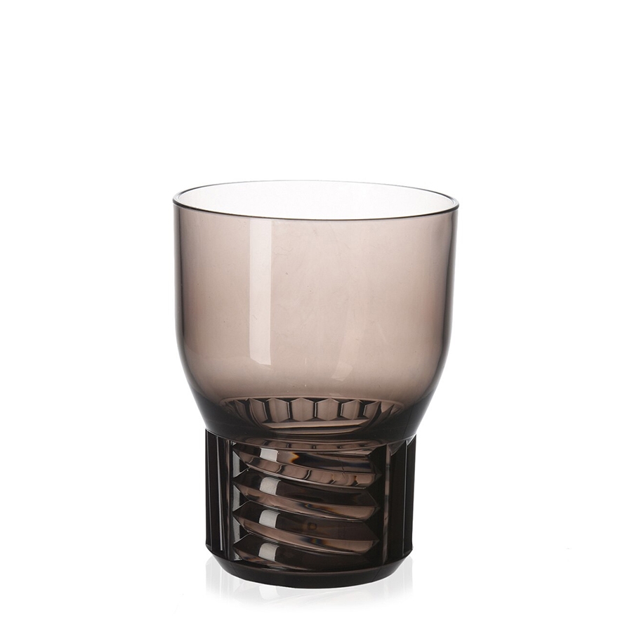 KARTELL set de 4 verres TRAMA (H 11 cm / Fumé - Technopolymère thermoplastique transparent)
