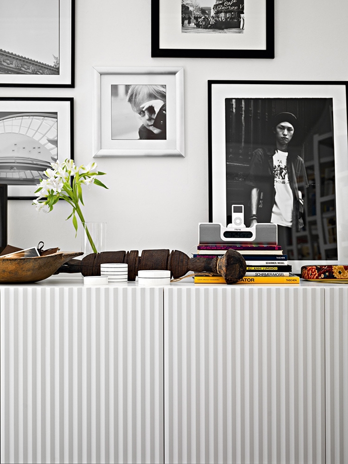 HORM buffet avec 4 portes LEON sur base Mid-Century Modern L 192 cm