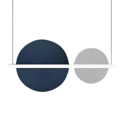 PENTA LIGHT lampe à suspension HANG OUT DOUBLE BLUE FONCÉ ET GRIS Dimmer 0-10V