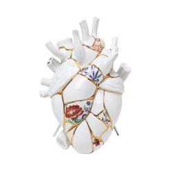 SELETTI heart shaped vase LOVE IN BLOOM KINTSUGI