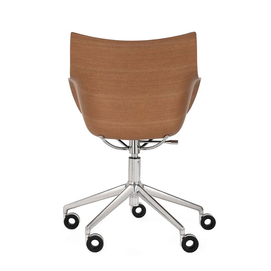 KARTELL chaise avec accoudoirs à roulettes Q/WOOD