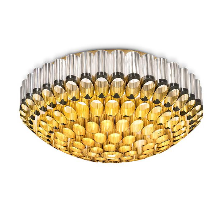 SLAMP lampe de plafond ODEON 100 cm (Gold - Lentiflex® / Goldflex®)