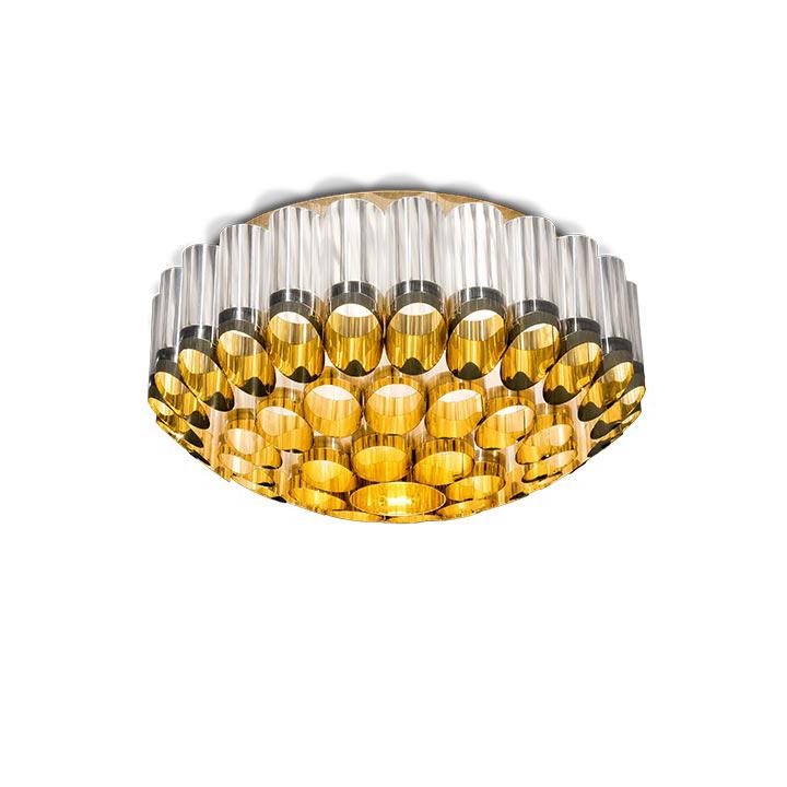 SLAMP lampe de plafond ODEON 65 cm (Gold - Lentiflex® / Goldflex®)