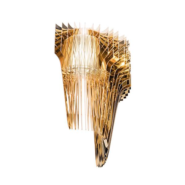 SLAMP lampe murale applique ARIA GOLD (Gold - Lentiflex ® / Cristalflex ®)