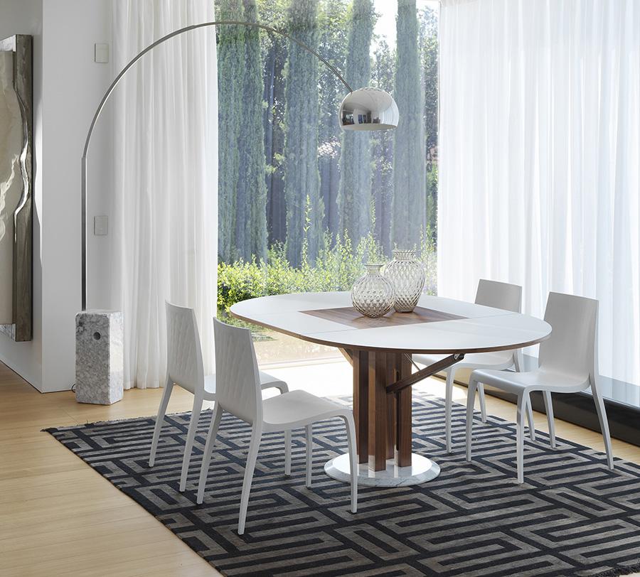 HORM table ronde extensible à rallonge FLOWER