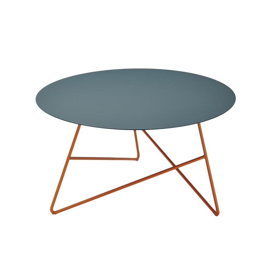 MEME DESIGN table basse ERMIONE BI-COLOR Ø 65 cm (Choix de la couleur RAL - Métal)