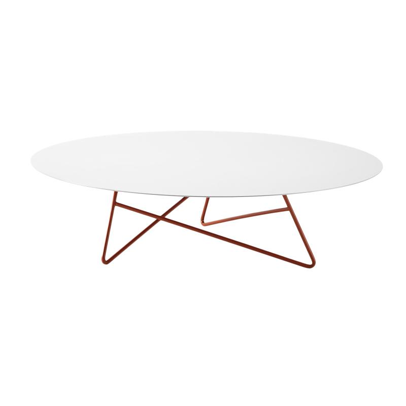 MEME DESIGN table basse ERMIONE BI-COLOR Ø 90 cm (Choix de la couleur RAL - Métal)