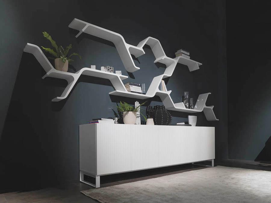 HORM buffet avec 5 portes LEON sur base Minimal Design L 240 cm