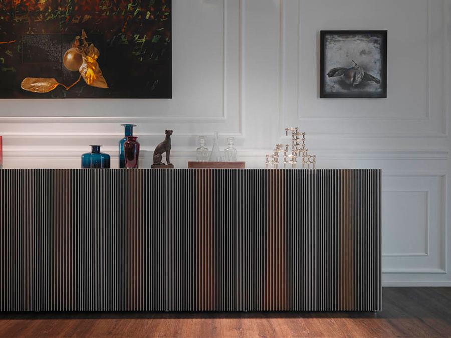 HORM buffet avec 5 portes CARLOS sur base Minimal Design L 240 cm