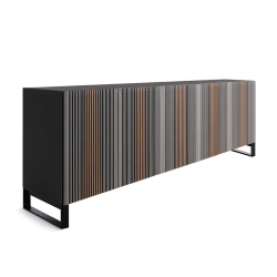 HORM buffet avec 5 portes CARLOS sur base Minimal Design L 240 cm