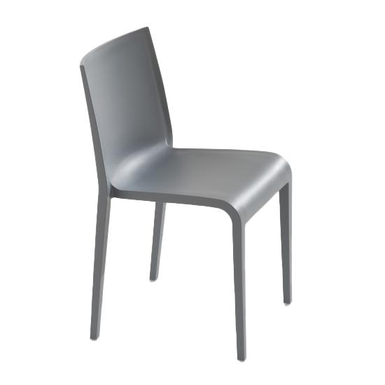 ET AL set de 4 chaises NASSAU 533 (Gris écureuil - Polypropylène)