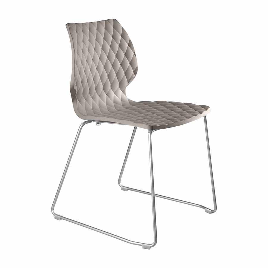 ET AL set de 4 chaises UNI 552 (Couleur au choix - Polipropilene e acciaio cromato)