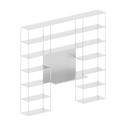 ZEUS bureau avec étagères EASY IRONY BUREAU Composition L