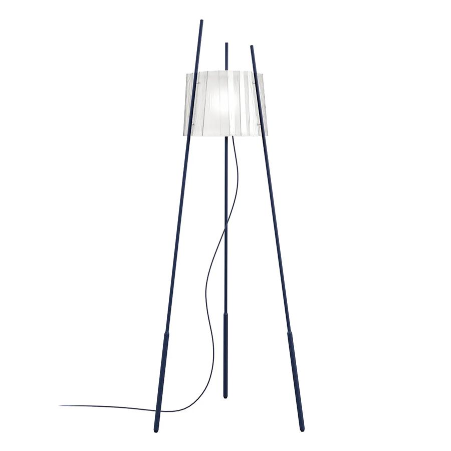 KDLN KUNDALINI lampadaire TYLA (Bleu foncé - verre et métal)