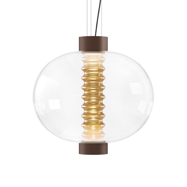 KDLN KUNDALINI lampe à suspension BOLHA (Ambre - Verre et aluminium)