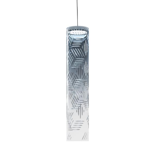 KDLN KUNDALINI lampe à suspension JER (Bleu dégradé - verre et métal)