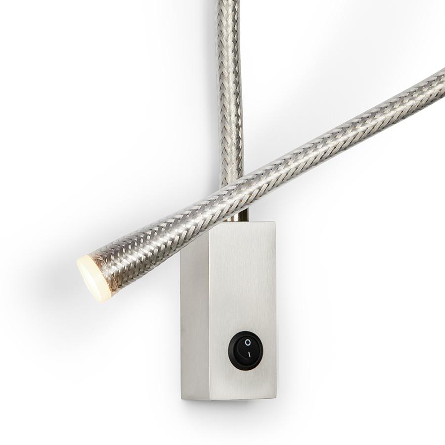 CONTARDI wall lamp FLEXILED with woven steel mesh and switch