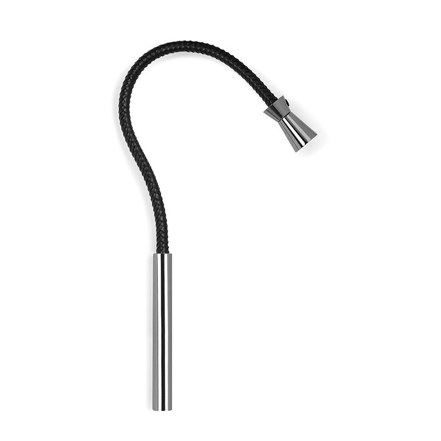 CONTARDI lampe murale applique G+T BATTERY (Nickel poli - Métal et cuir tressé)