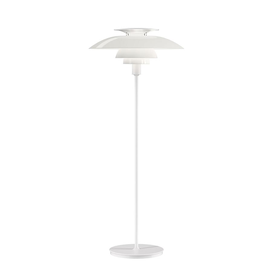 LOUIS POULSEN lampadaire PH 80 (Blanc, dimmer - Acrylique opale, polycarbonate et acier)