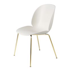 GUBI set de 4 chaises BEETLE DINING CHAIR base laiton