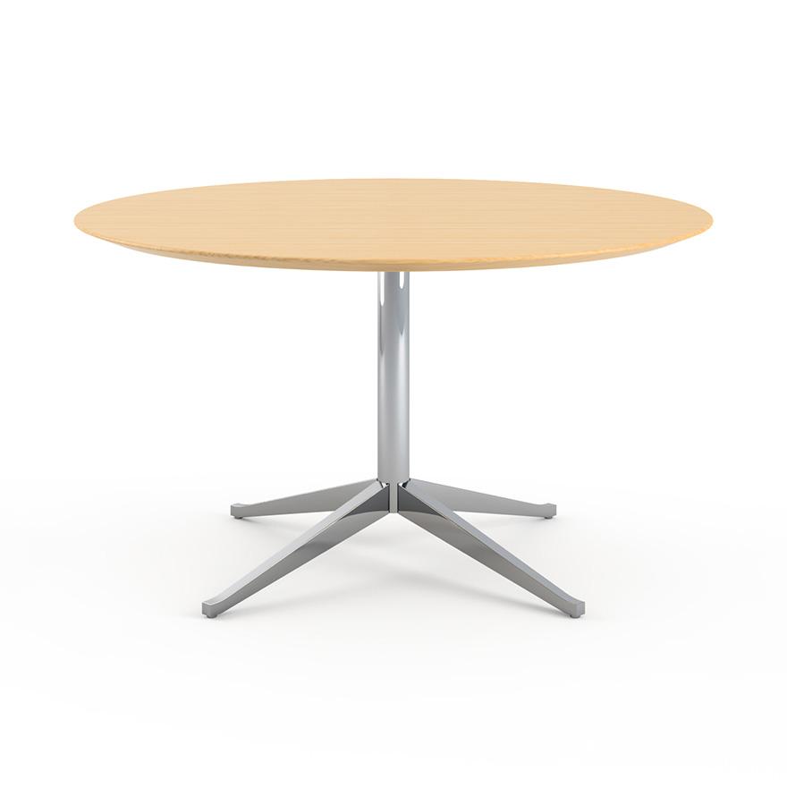 KNOLL table ronde FLORENCE KNOLL Ø 137 cm (Chêne naturel - bois et acier chromé)