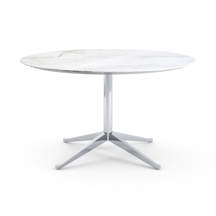 KNOLL table ronde FLORENCE KNOLL Ø 137 cm (Statuarietto poli - Marbre et acier chromé)