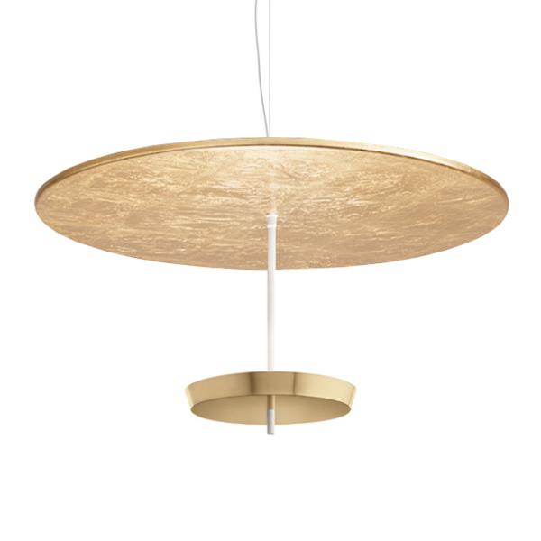MODOLUCE lampe à suspension OMBRELLA Ø 100 cm (Feuille d'or, coupe laiton - Métal)