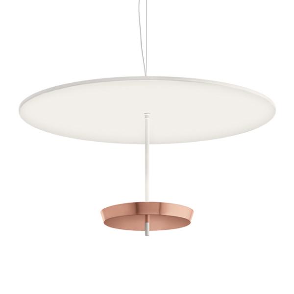MODOLUCE lampe à suspension OMBRELLA Ø 100 cm (Blanc, coupe cuivre - Métal)