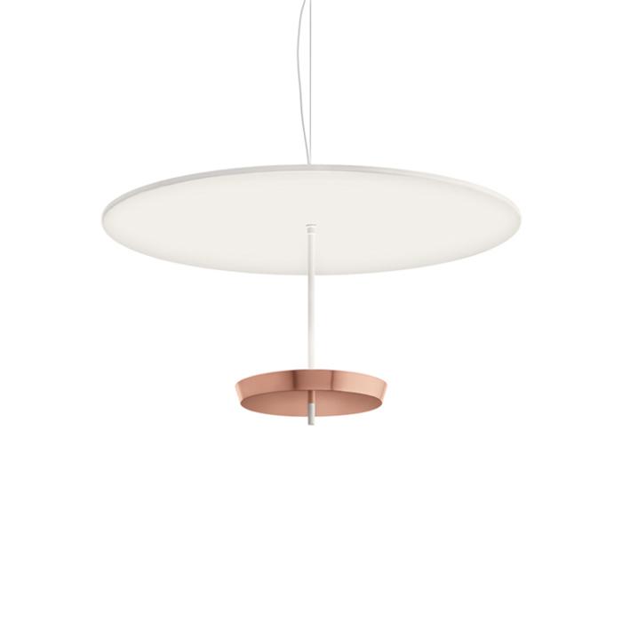 MODOLUCE lampe à suspension OMBRELLA Ø 60 cm (Blanc, coupe cuivre - Métal)