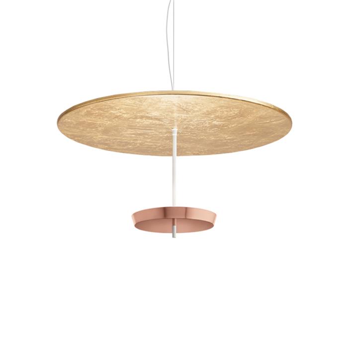MODOLUCE lampe à suspension OMBRELLA Ø 60 cm (Feuille d'or, coupe cuivre - Métal)