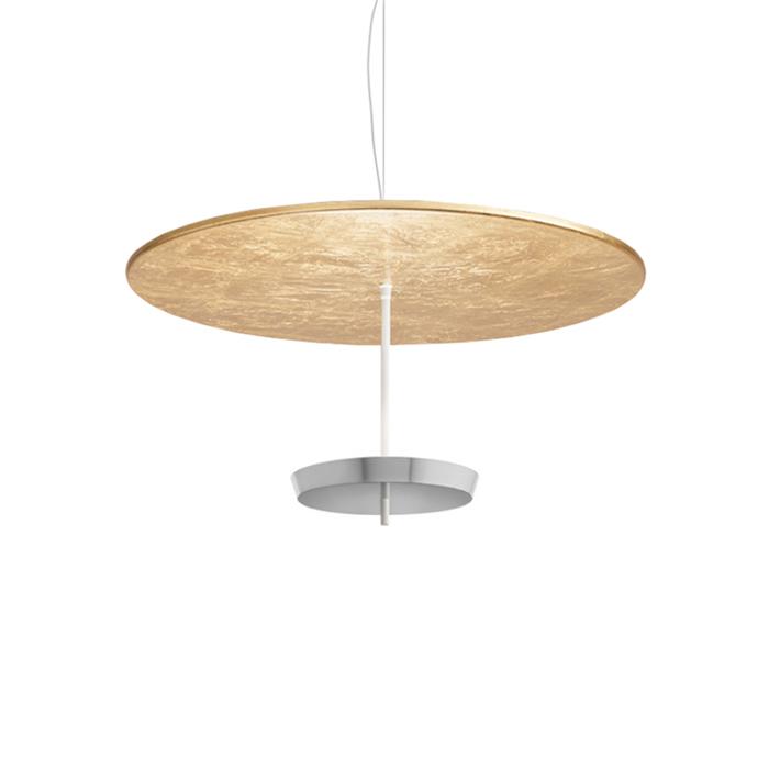 MODOLUCE lampe à suspension OMBRELLA Ø 60 cm DIMMER DALI (Feuille d'or, coupe chrome - Métal)
