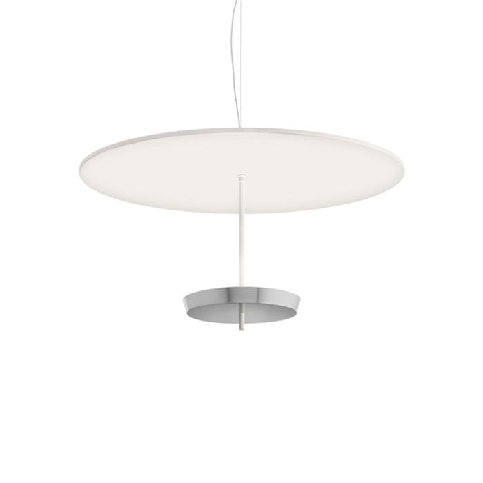 MODOLUCE lampe à suspension OMBRELLA Ø 60 cm DIMMER TRIAC (Blanc, coupe chrome - Métal)